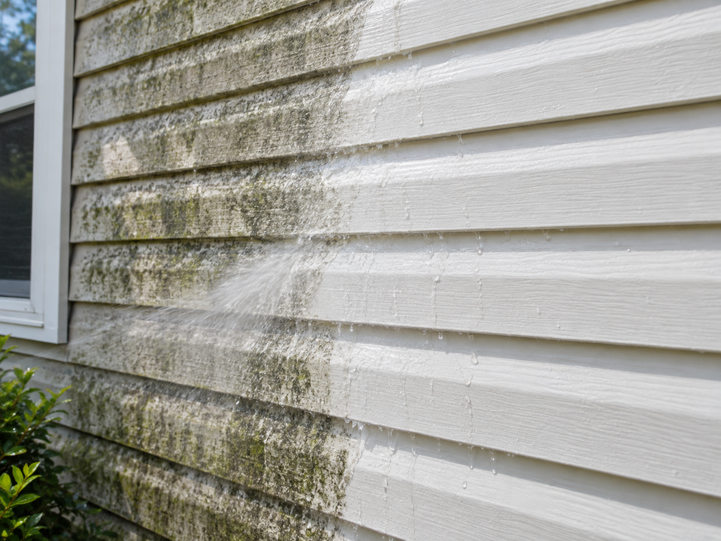 Soft washed home siding in Torrington, Connecticut