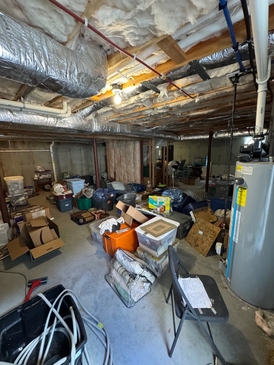 Basement clean out before